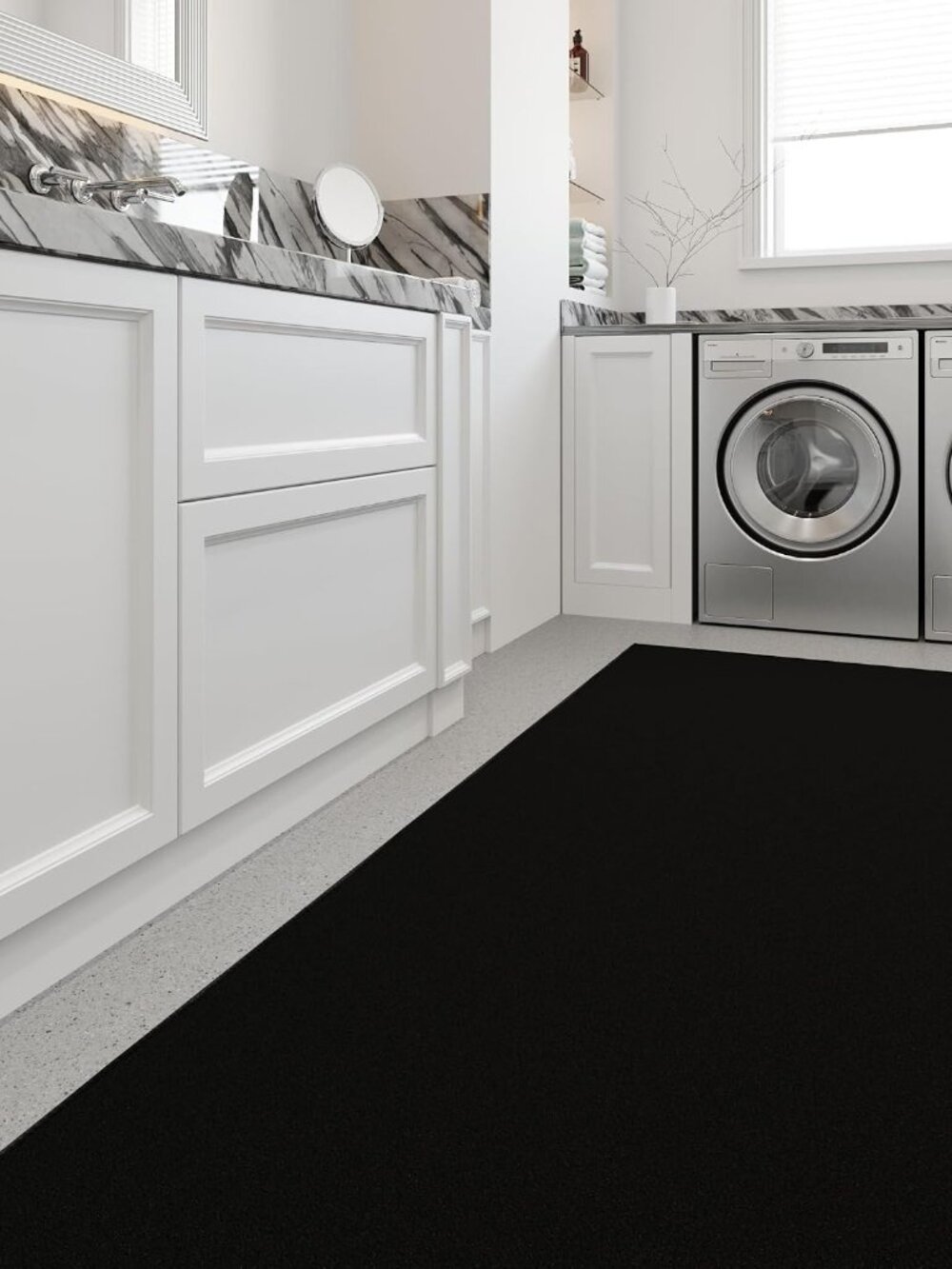3x10 Hallway Runner Rug – Non-Slip Kitchen Rugs | Solid Entryway Rug Runner Ultr - Picture 13 of 13